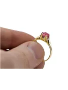 Каблучка Рубін 14K Жовте золото Вінтаж прикраси vrc122y